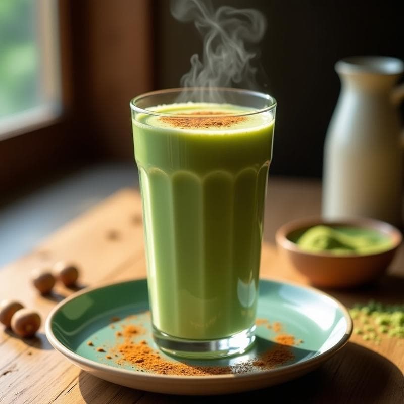 Bebida de Matcha y Leche de Avellanas con Esencia de Vainilla: Receta Keto Energética en 5 Minutos