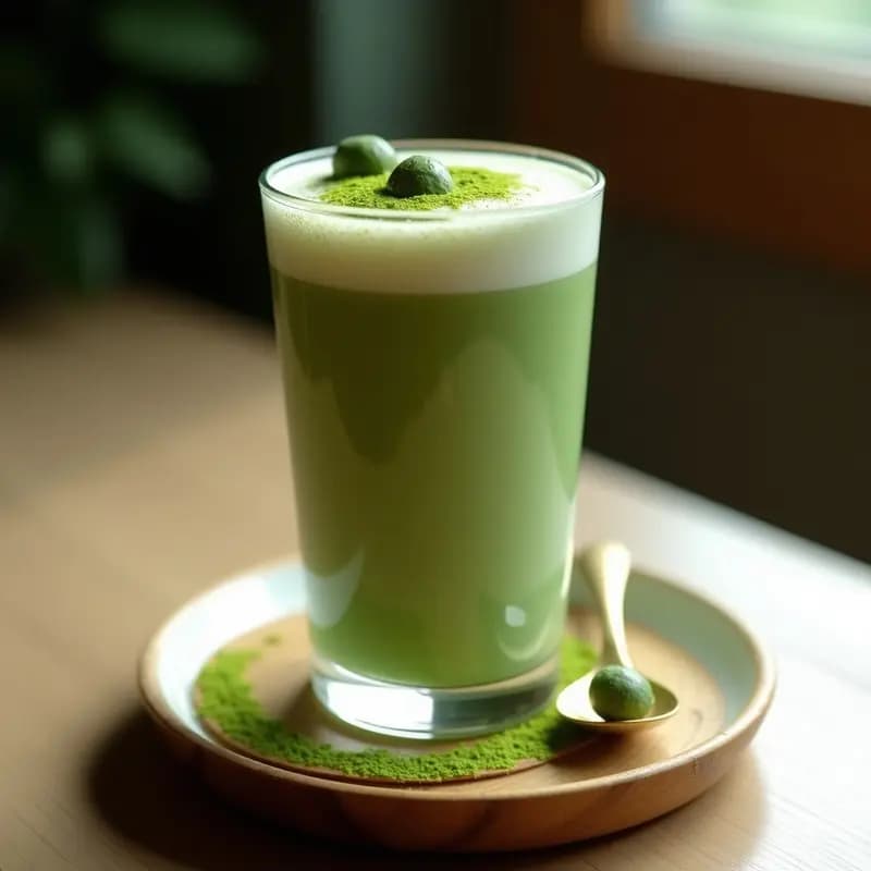 Bebida de Matcha y Leche de Camello: Tónico Japones-Arabe Energizante y Sin Lactosa