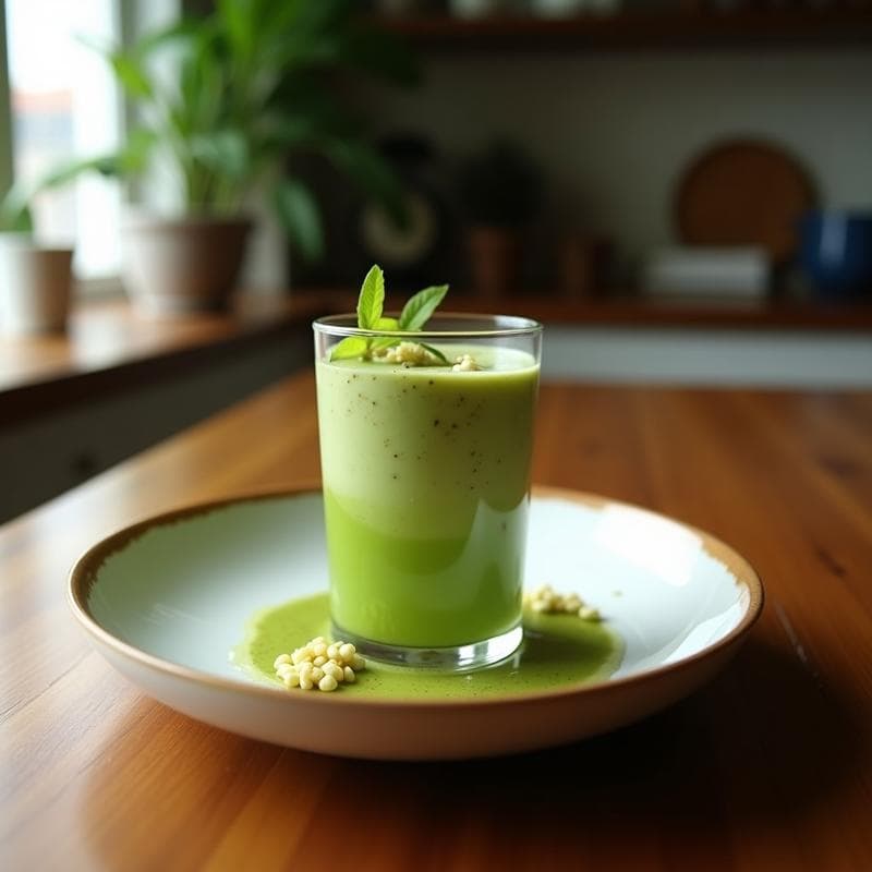 Bebida de Matcha y Limón con Jengibre Fresco: Shot Energizante Sin Cafeína y Antioxidante