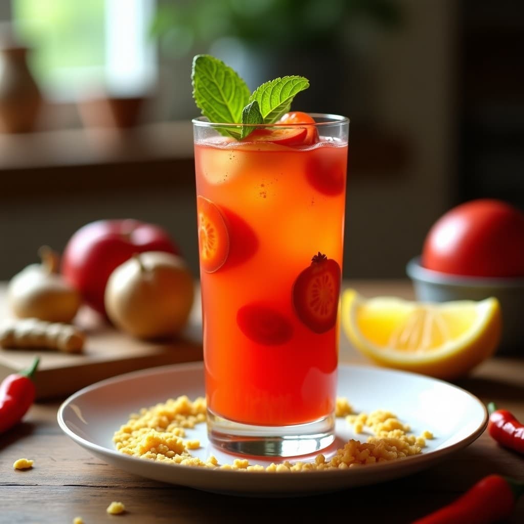 Bebida de Tamarillo y Jengibre con Chili: Infusión Detox Peruana y Energizante