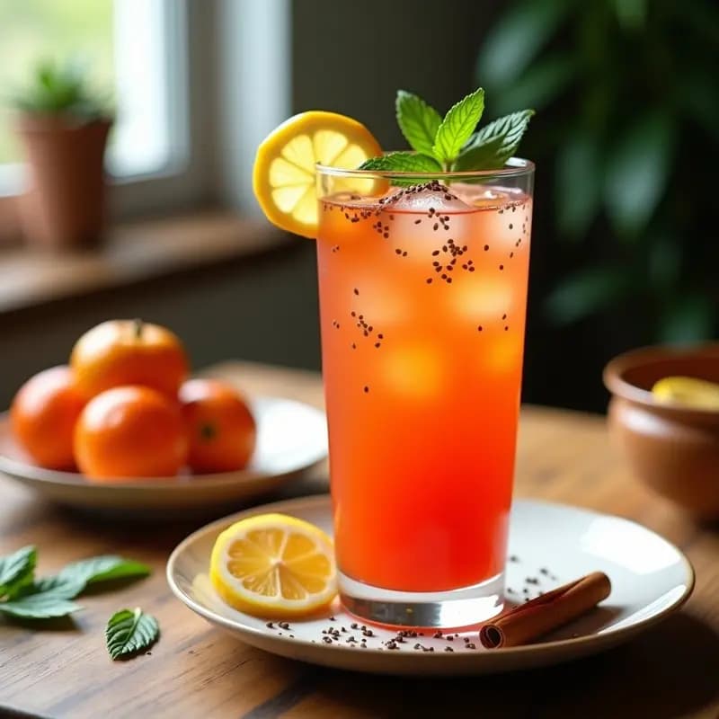 Bebida de Tamarillo y Limón con Chía: Refresco Colombiano Antioxidante y Sin Azúcar