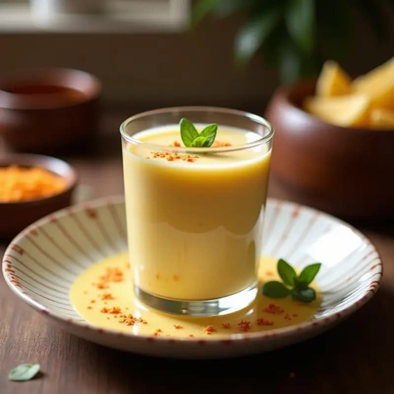 Bebida de Tamarindo y Cardamomo con Leche de Coco: Lassi Indio Refrescante