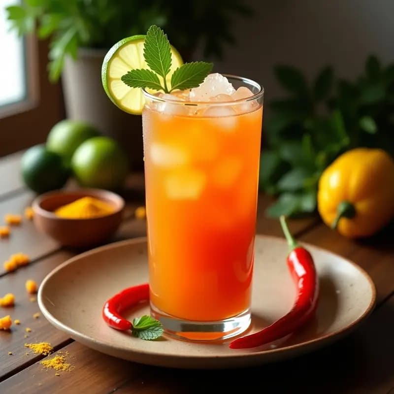Bebida de Tamarindo con Chile y Ají Amarillo: Refresco Peruano Picante y Sin Azúcar