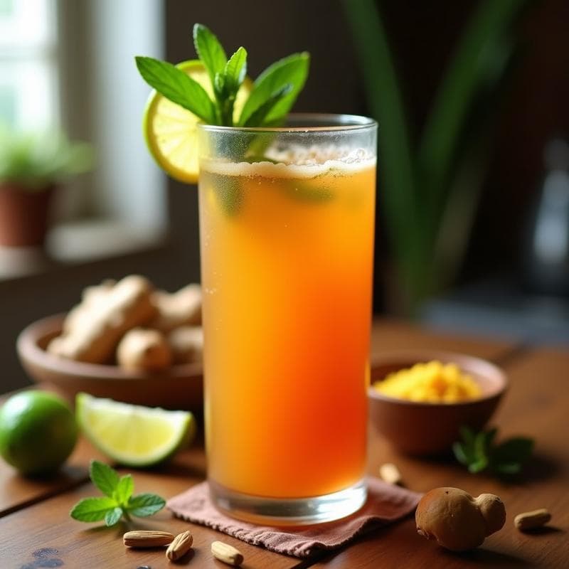 Bebida de Tamarindo y Jengibre con Aloe Vera: Refreshment Indio Sin Azúcar