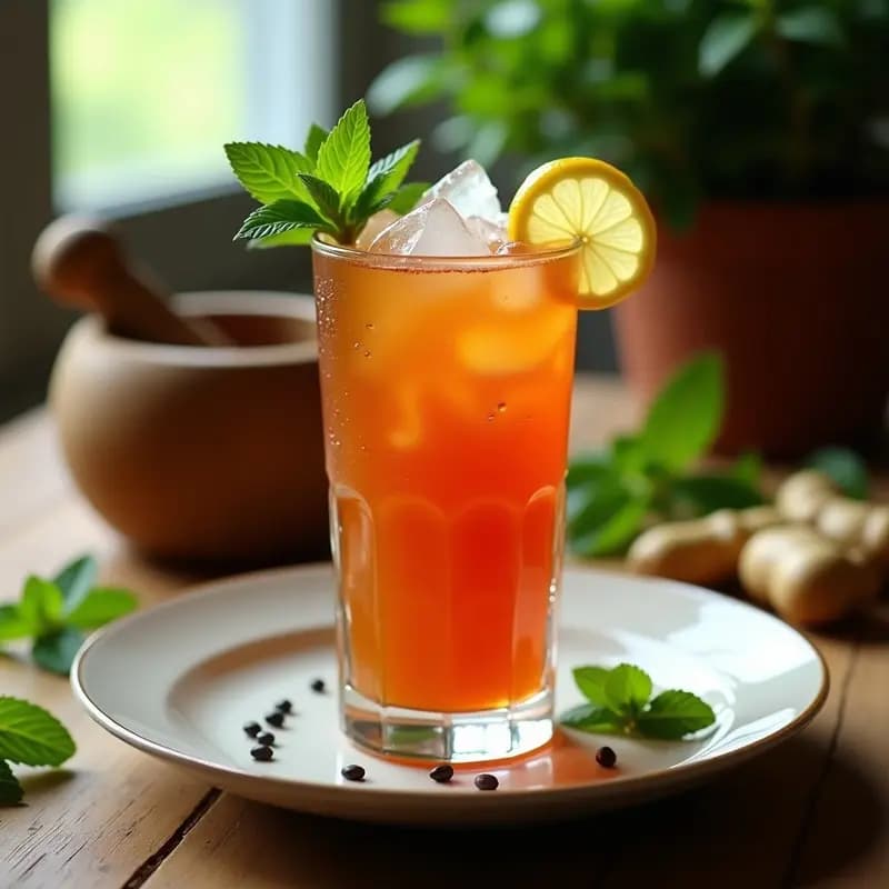 Bebida de Tamarindo y Jengibre: Refresh到底 Ayurvédico para Digestión Ligera