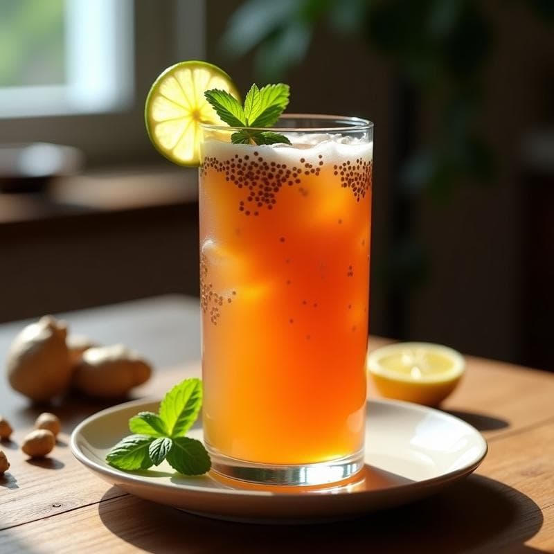 Bebida de Tamarindo y Jengibre con Chía: Refresco Detox y Energizante Natural
