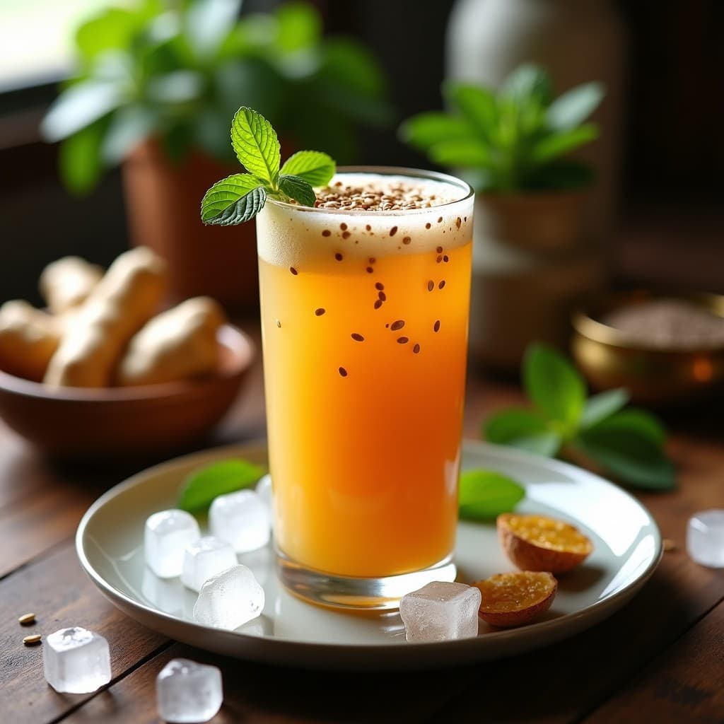 Bebida de Tamarindo y Jengibre con Chía: Lassi Indio Refrescante y Digestivo