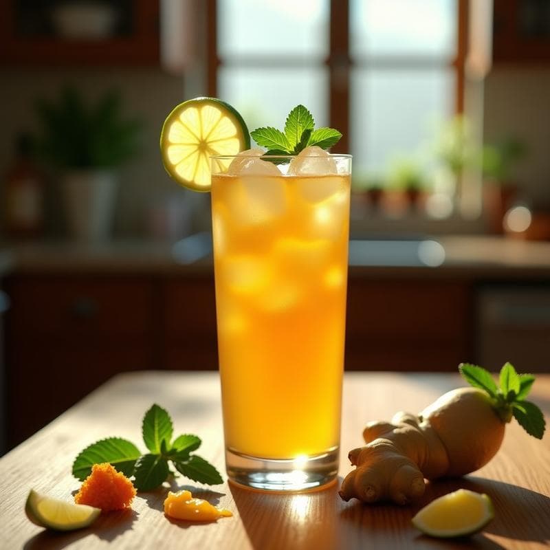 Bebida de Tamarindo y Jengibre con Hielo de Koholrabi: Receta Desintoxicante y Fresca