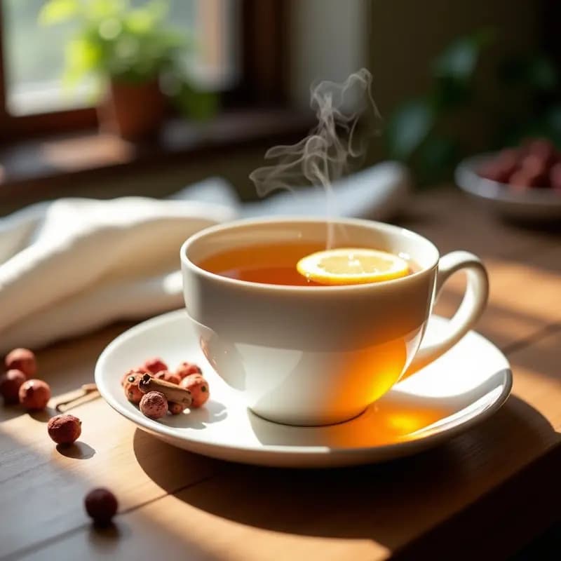 Bebida de Té de Rosa Mosqueta y Jengibre: Infusión Rusa Antienvejecimiento en 10 Minutos