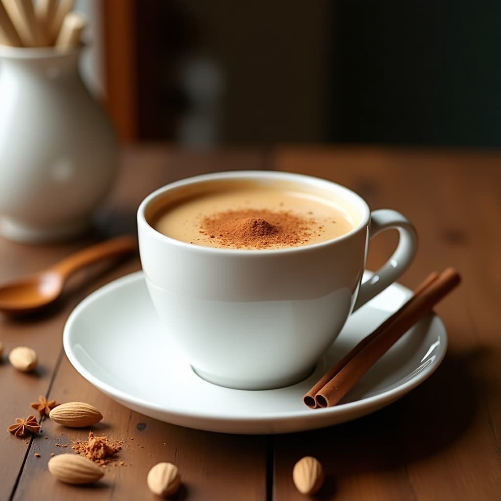 Bebida de Téf con Especias y Leche de Almendras: Latte Etiopé Vegano y Energizante