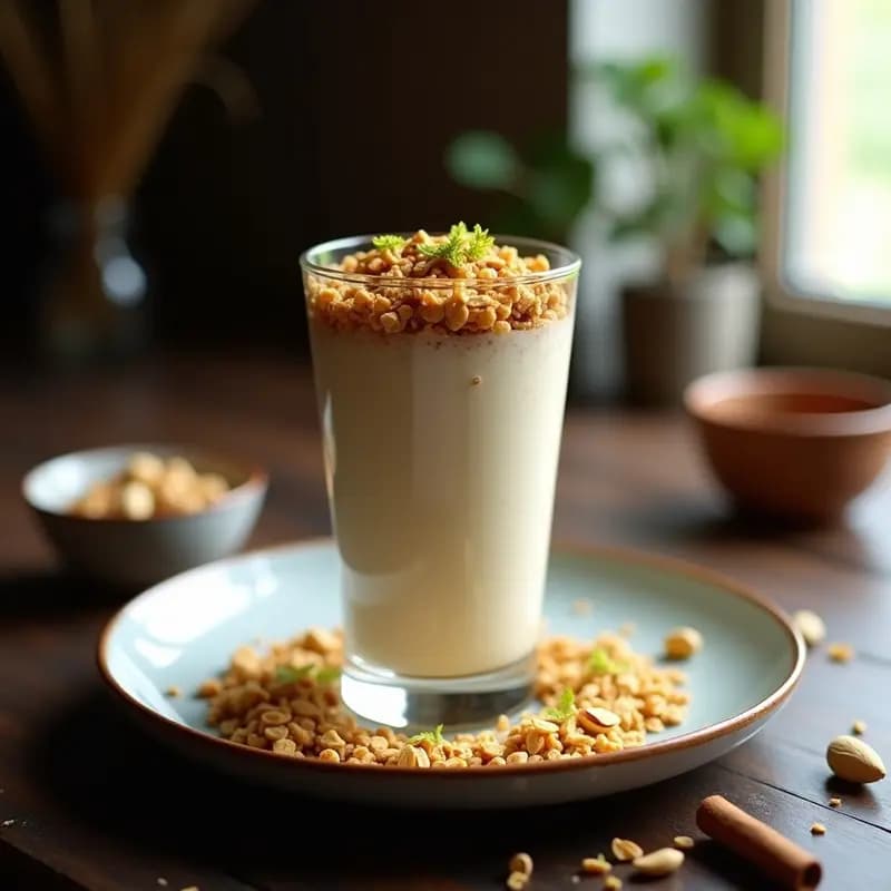 B Yoga (Bebida de Yogur con Avena y Granola): Desayuno Indio Alto en Proteínas