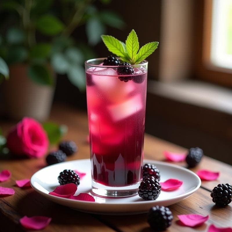 Bebida de Zarzamora y Jengibre con Agua de Rosas: Infusión Afrodisíaca y Relajante