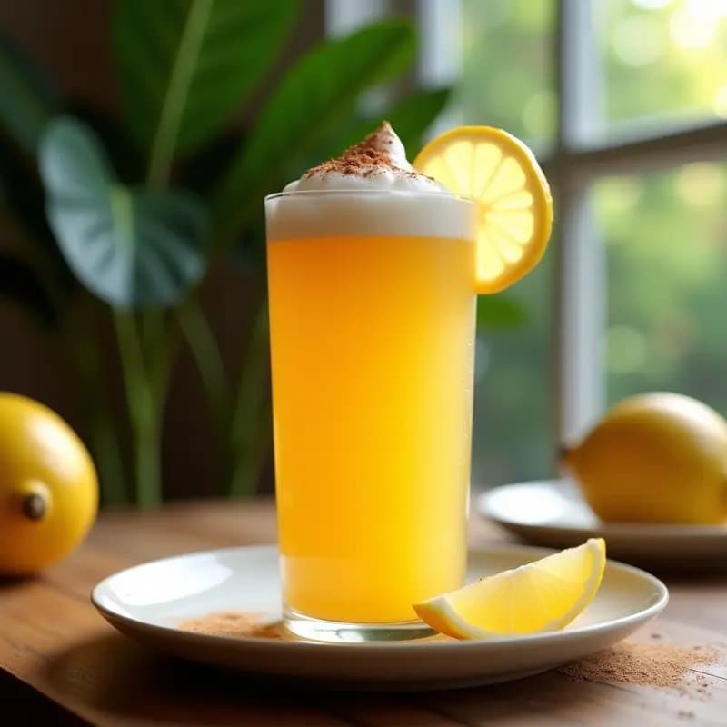 Bebida de Zarzaparrilla y limón con espuma de guanábana: Refresco Colombiano Detox