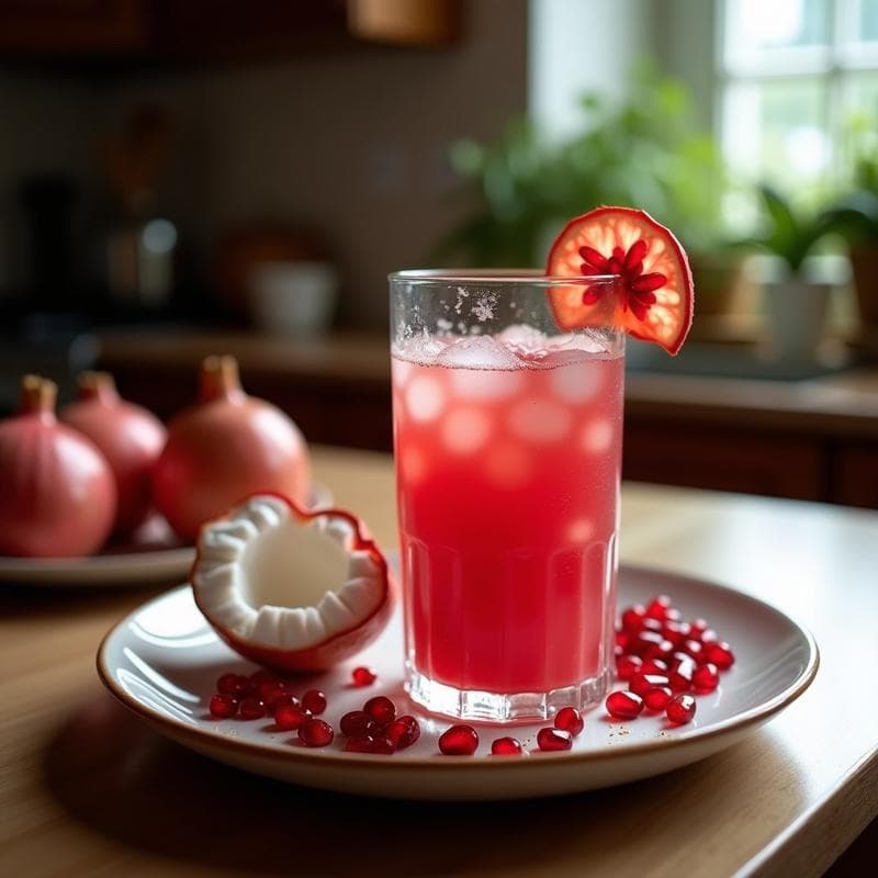 Bebida de Zebra (Leche de Coco y Zumo de Granada): Receta Árabe Refrescante y Sin Azúcar
