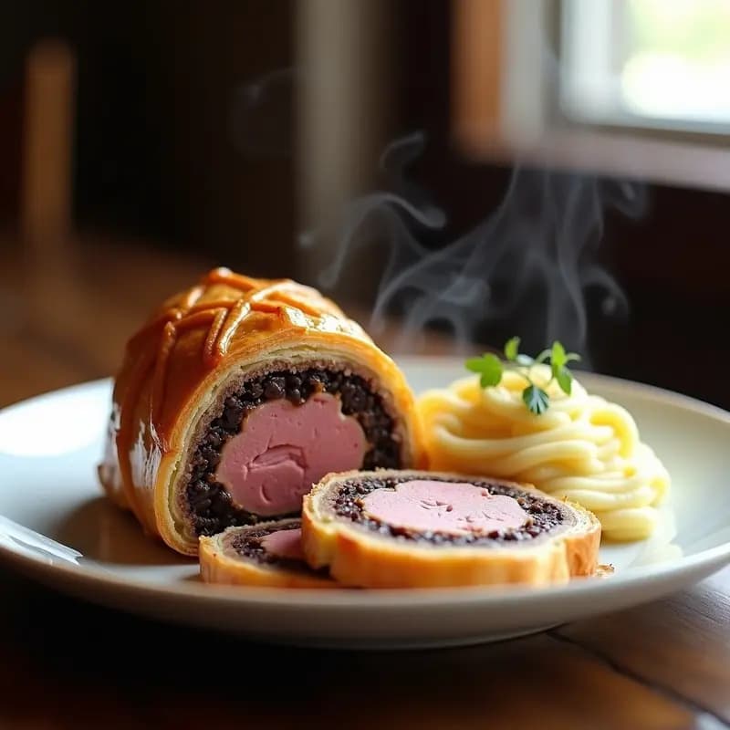 Beef Wellington con Champiñones y Paté: RecetaBritánica de Lujo en Paso a Paso