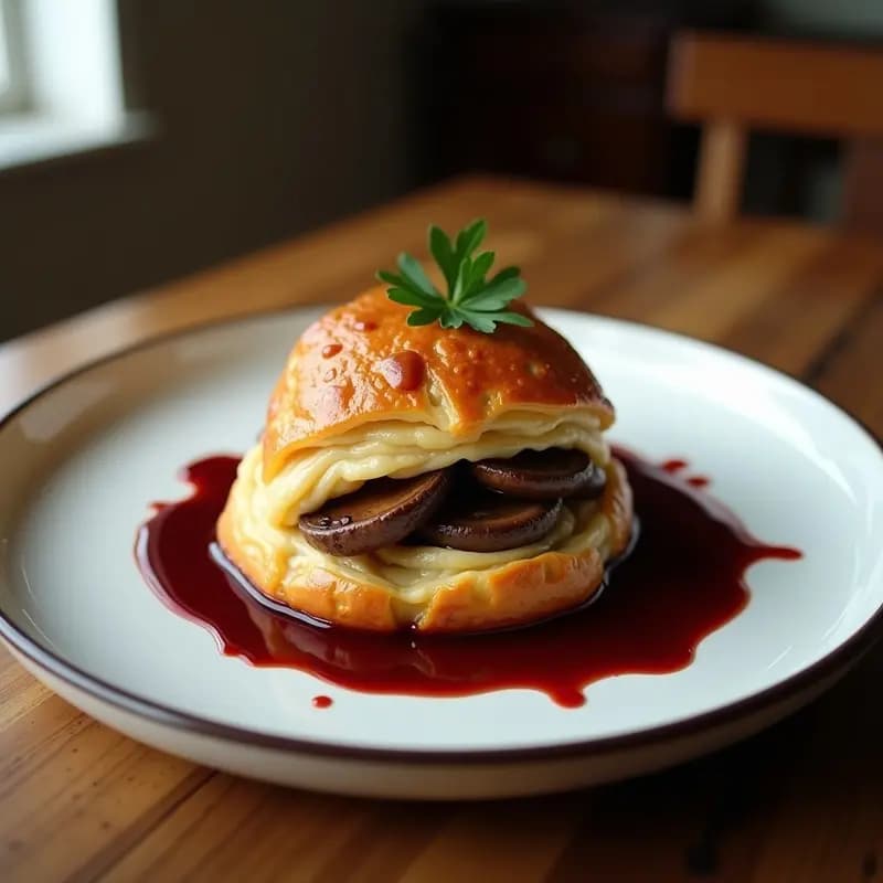 Baron de Beef Wellington de Champiñones Portobello: Receta Inglesa Vegana y Elegante