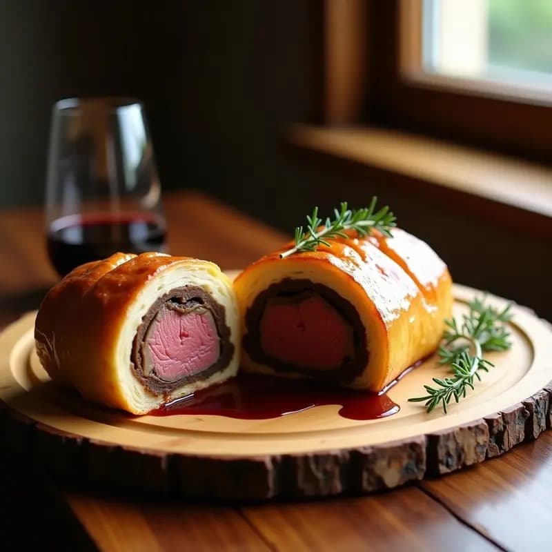 Beef Wellington: Filete de Carne con Paté y Masa de Hojaldre al Horno