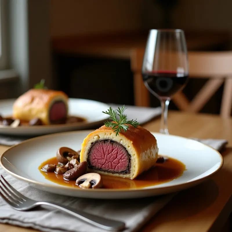 Beef Wellington Británico con Hongos y Paté: Receta Elegante para Ocasiones Especiales