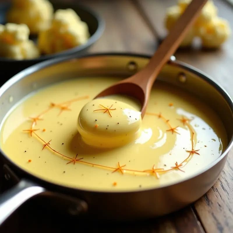 Béhamel de Coliflor y Azafrán: Salsa Francesa Vegana y Sin Lácteos para Pasta o Lasaña