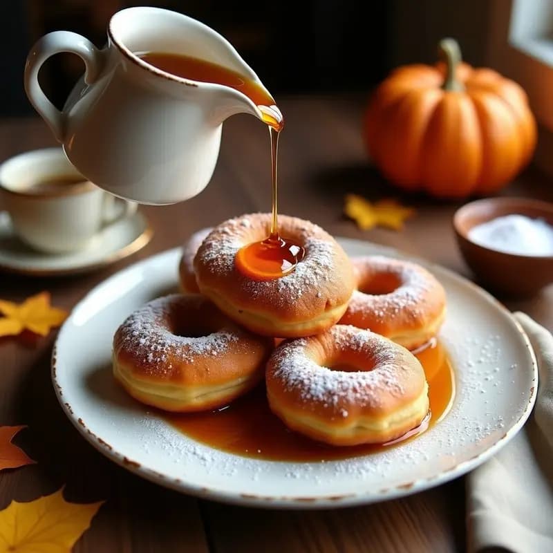Beignets de Calabaza: Donuts Francesas Sin Gluten con Sirope de Arce