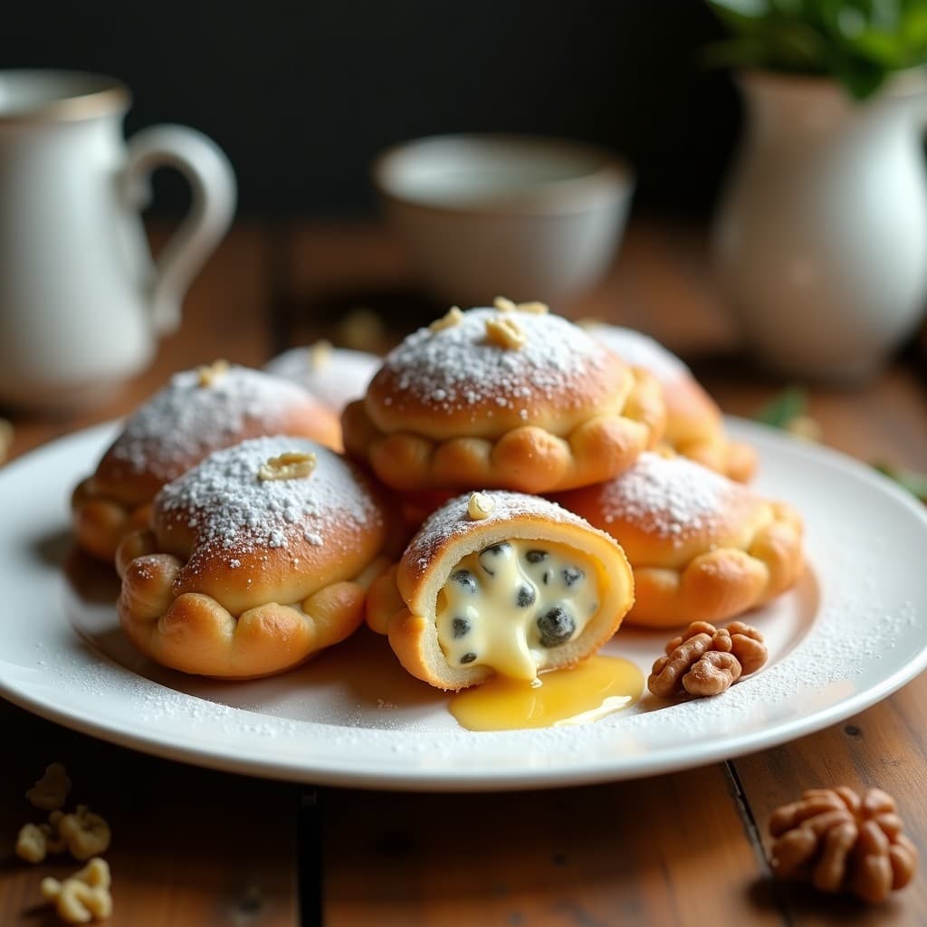 Beignets Rellenos de Queso Azul y Nueces: Receta Francesa Gourmet en Airfryer
