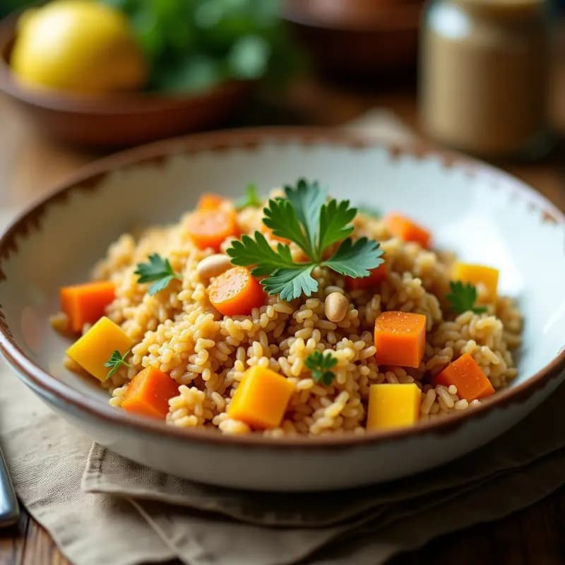 Berelekh Senegales: Receta de Arroz con Cacahuetes y Verduras en Olla Exprés
