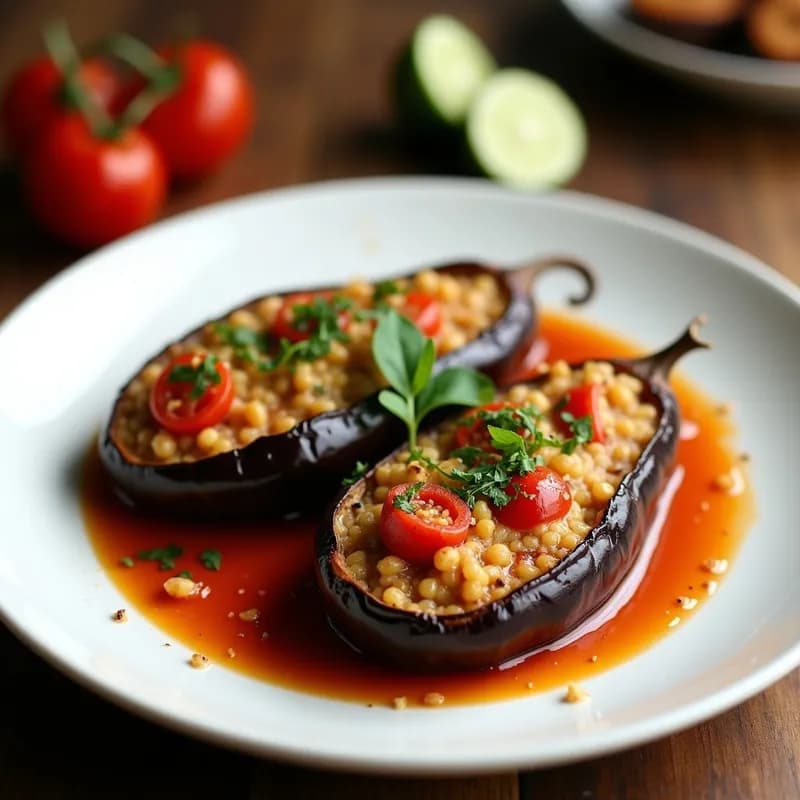 Berenjena Rellena de Quinoa: Receta al Horno con Toque Mediterráneo en 30 Minutos