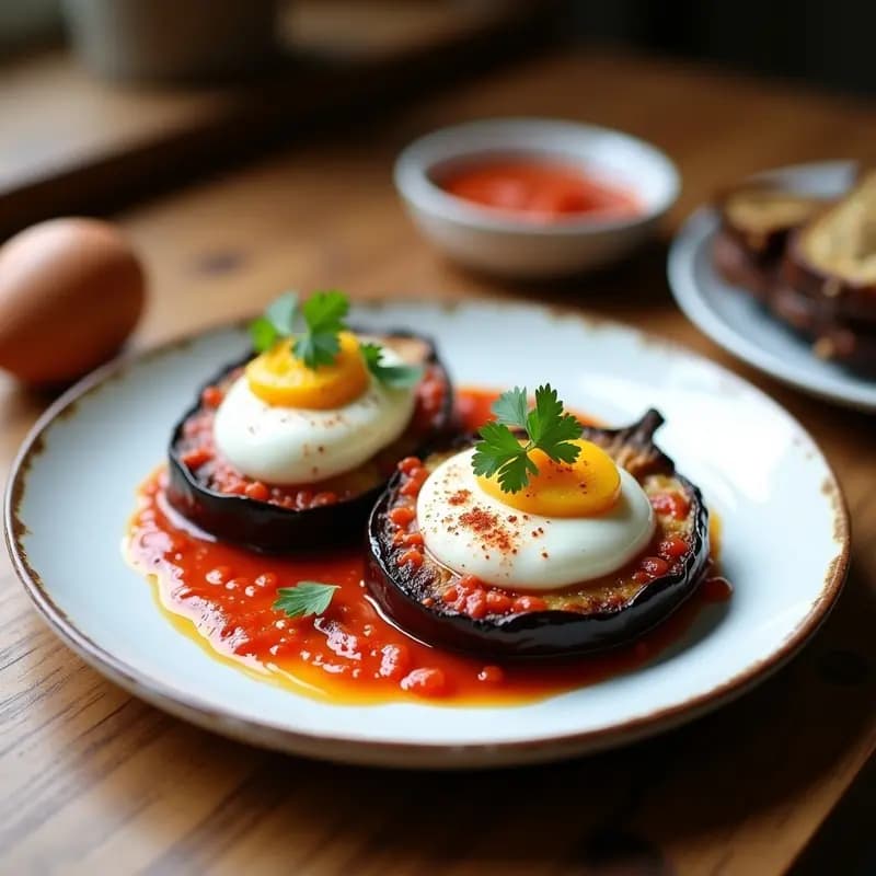 Berenjenas Ahumadas con Yogur y Salmorejo: Receta Andaluza en 20 Minutos