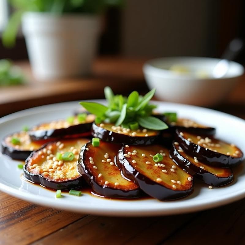 Berenjenas al Miso Caramelizado en Airfryer: Receta Japonesa Vegana y Crujiente en 15 Minutos