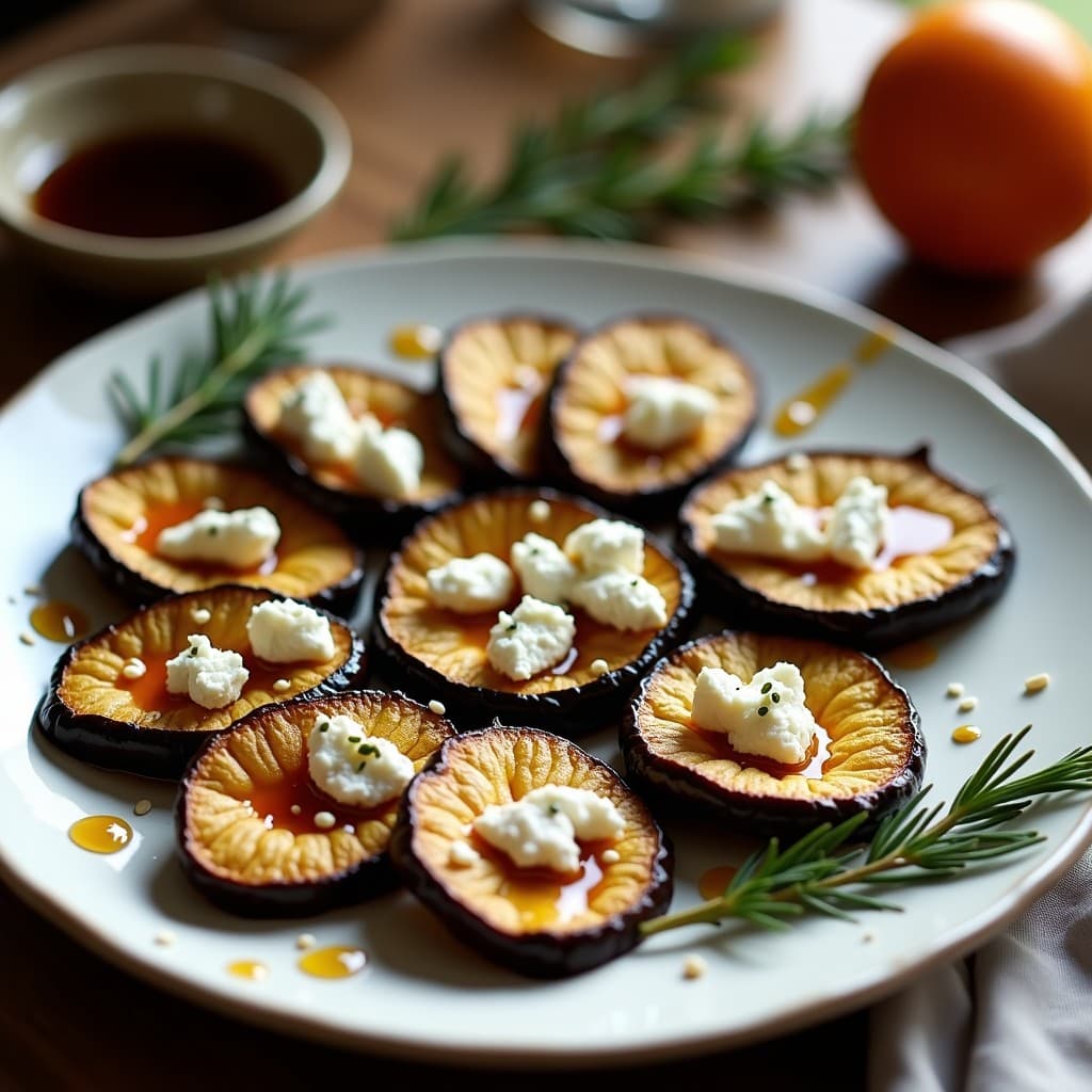 Berenjenas Asadas con Miel de Agave y Queso de Cabra: Receta Griega en Airfryer