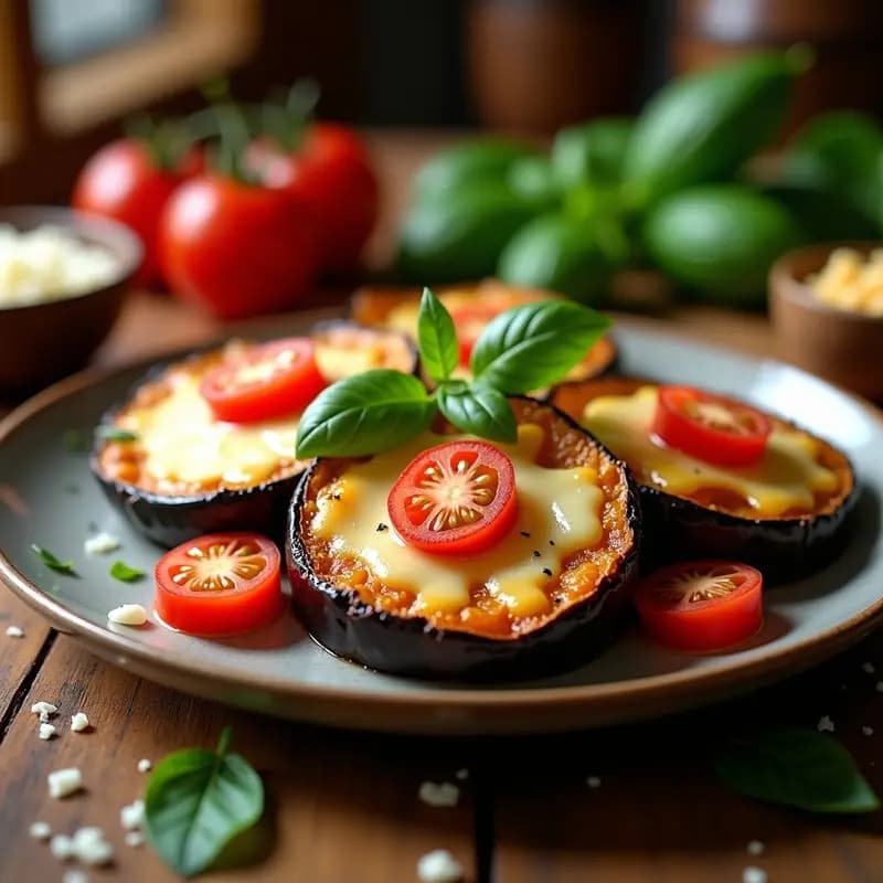 Berenjenas Asadas con Parmesano y Tomate: Receta en Airfryer en 15 Minutos