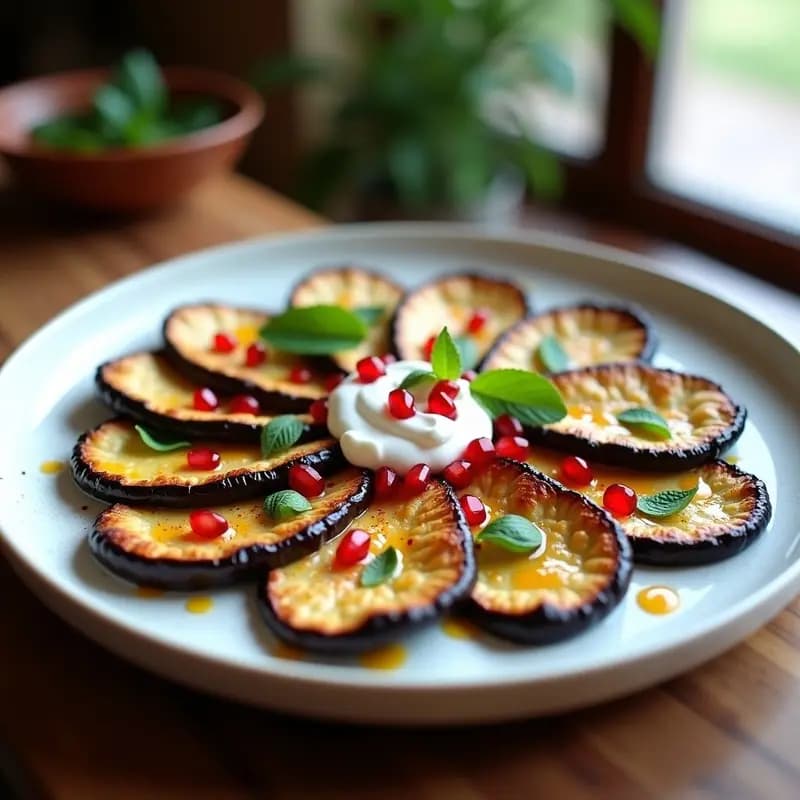 Berenjenas Asadas con Yogur y Pimentón de Alepo: Receta Mediterránea en 20 Minutos