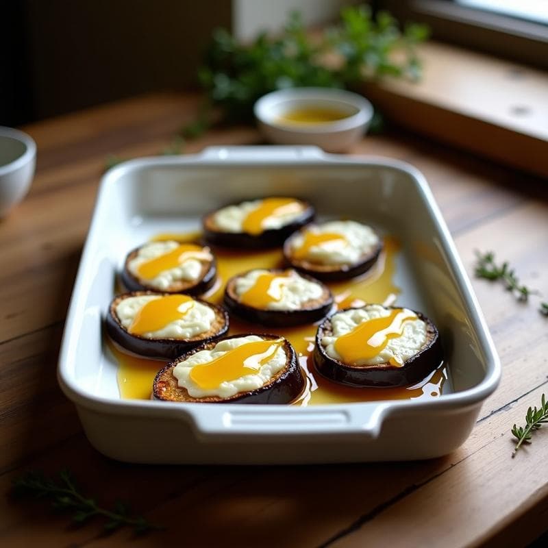 Berenjenas al Horno con Miel y Queso de Cabra: Receta Española Fácil y Rápida