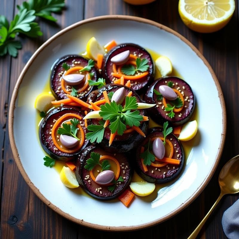 Berenjenas en Escabeche con Ajo y Perejil: Receta Árabe sin Cocción