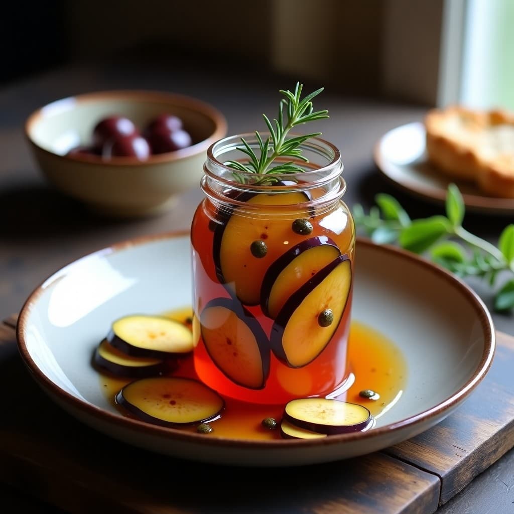 Berenjenas en Escabeche con Vinagre de Frambuesa: Aperitivo Griego en Thermomix