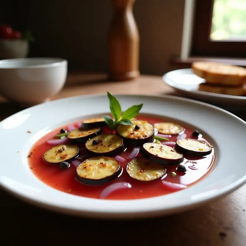 Berenjenas en Escabeche con Vinagre de Frambuesa: Receta Española Vegana y Sin Azúcar