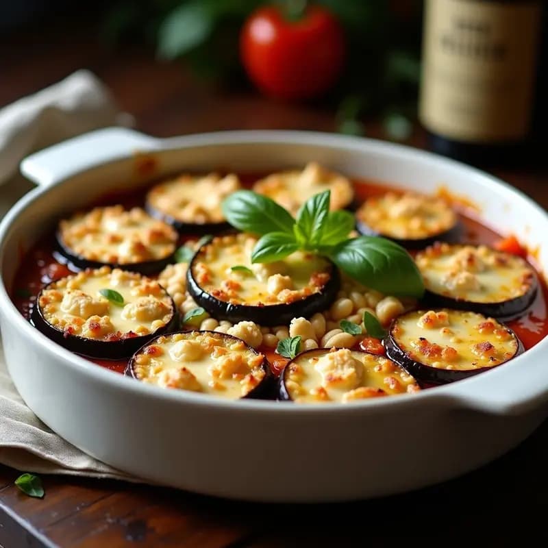 Berenjenas Gratinadas con Queso de Cabra: Receta Fácil en Horno con Toque Crujiente