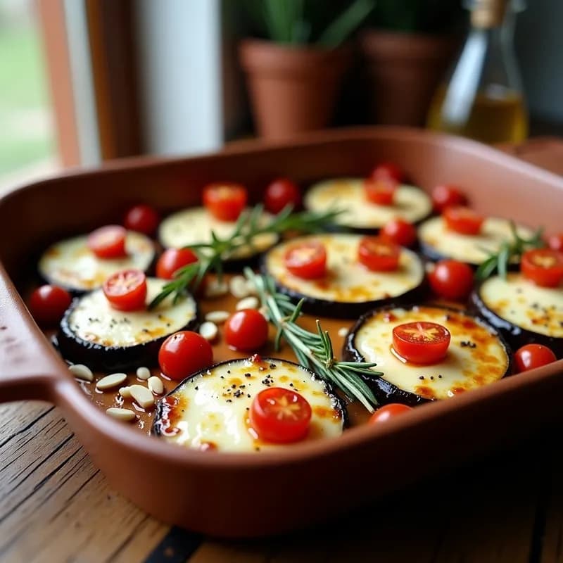 Berenjenas Gratinadas con Queso de Cabra y Miel: Receta Fácil y Gourmet en 25 Minutos