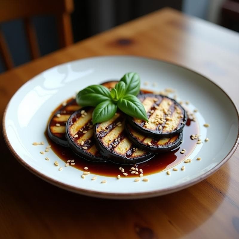 Berenjenas a la Parrilla con Vinagreta de Bálsámico y Miel: Receta Fácil y Gourmet en 15 Minutos