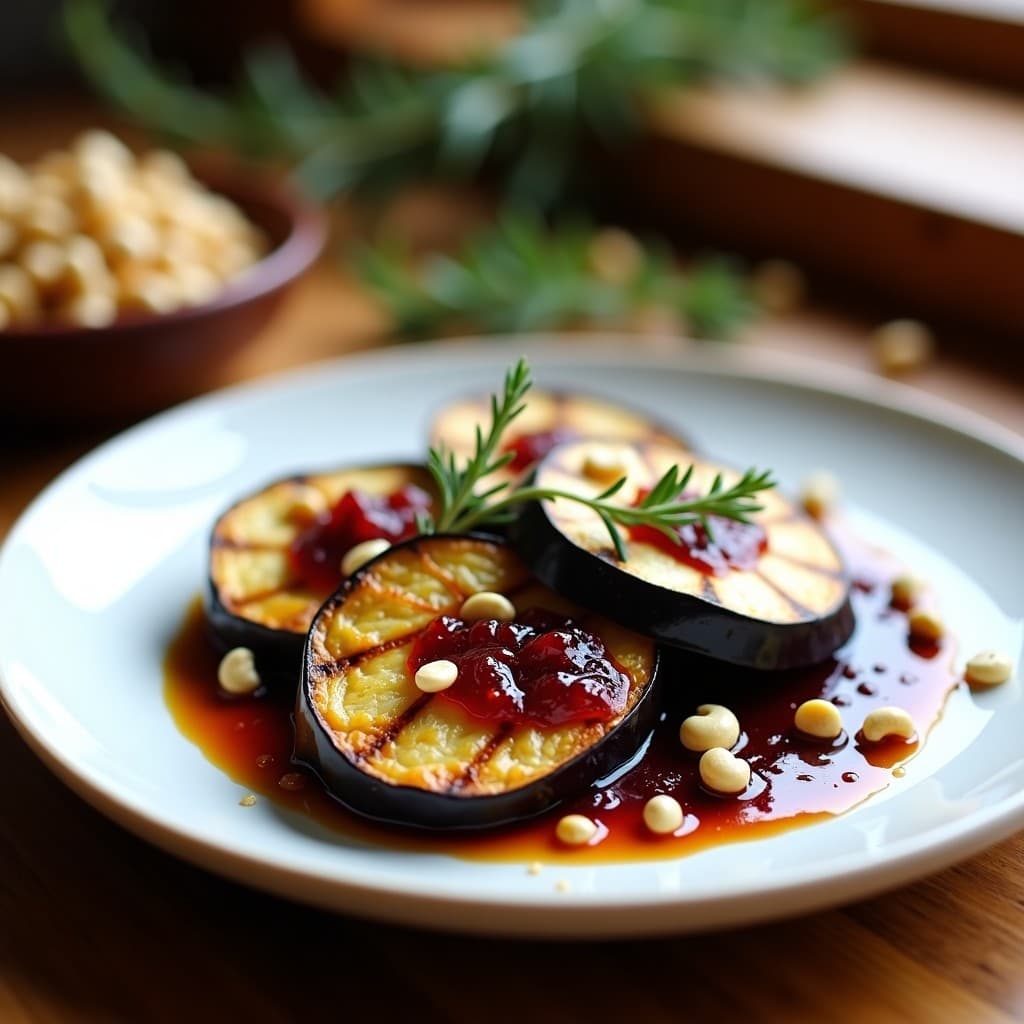 Berenjenas al Horno con Mermelada de Cebolla y nuts de anacardos: Receta Vegana y Sin Gluten