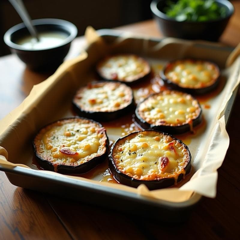 Berenjenas al Horno con Parmesano Crujiente: Receta Fácil y Baja en Calorías