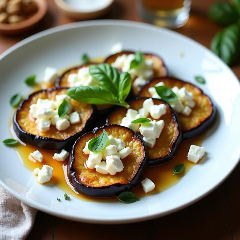 Berengenas al Microondas con Queso de Cabra y Miel: Receta Rápida y Sin Aceite en 8 Minutos