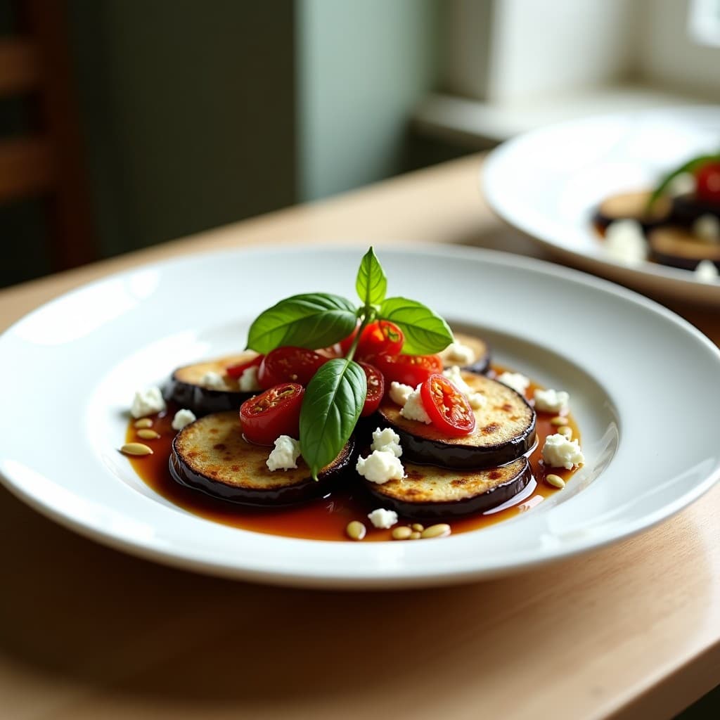 Berenjenas al Microondas con Tomate Seco y Queso de Cabra: Receta Express Sin Aceite