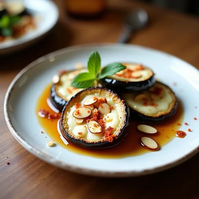 Berenjenas con Miel de Cañamiel y Queso de Cabra: Entrante Dulce-Salado de la Costa Granadina