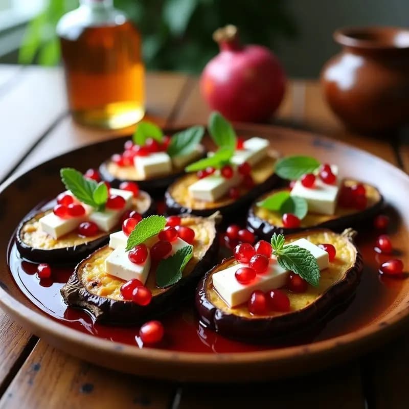 Berengenas al Miel de Granada con Queso Feta Vegano: Receta Árabe y Sin Lácteos