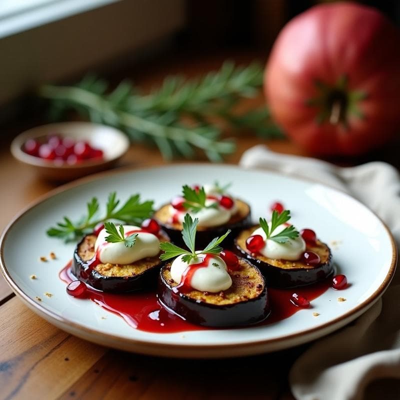 Berenjenas Asadas con Queso de Cabra y Miel de Granado: Receta Mediterránea en 20 Minutos