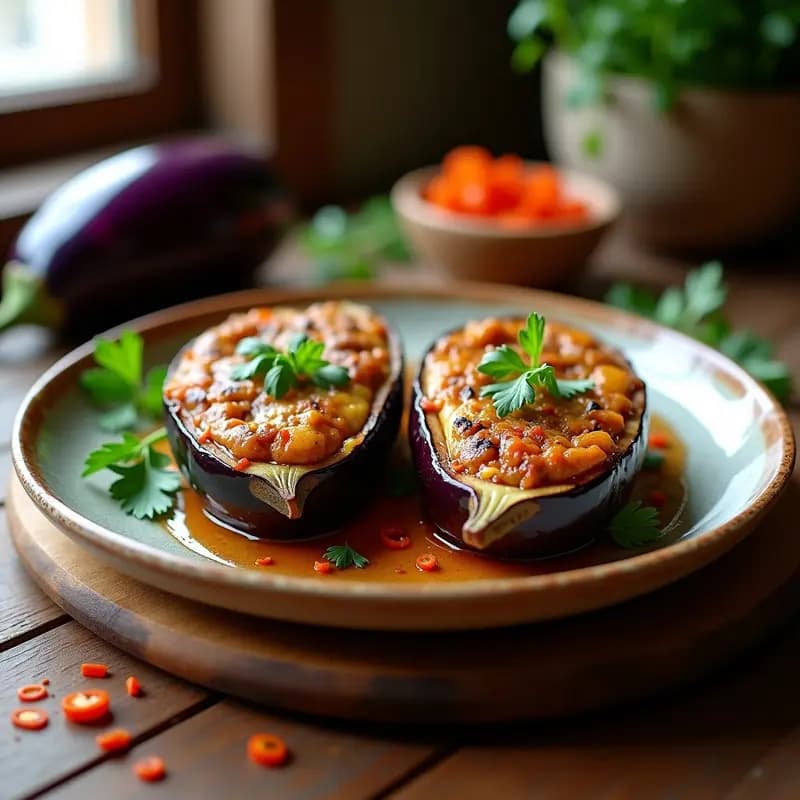 Berenjenas Rellenas de Carnes Brutas en Airfryer: Receta Rápida y Alta en Proteínas
