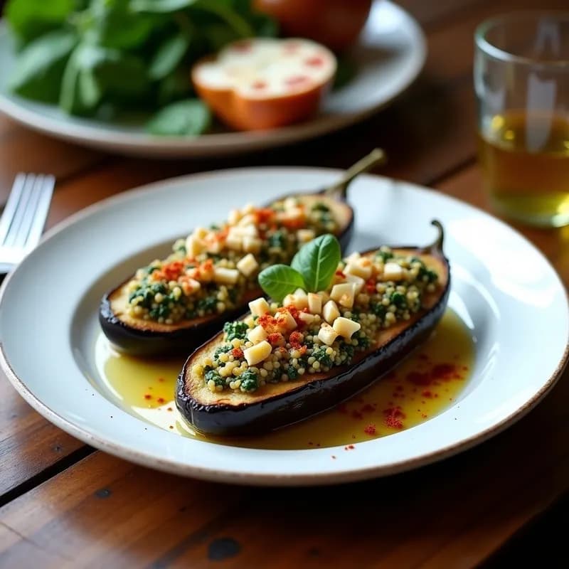 Berenjenas Rellenas de Quinoa y Espinacas: Receta al Horno Crujiente y Sin Gluten