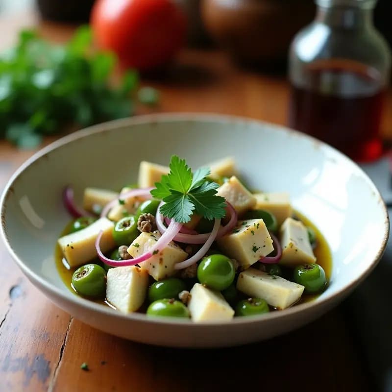 Beriáin: Ensalada Vasca de Bacalao y Pimientos Verdes en Vinagreta