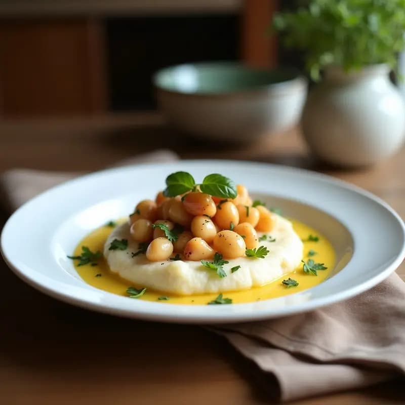 Beriáin: Puré de Judías Blancas con Bacalao y Ajo, Receta Vasca de Pescado